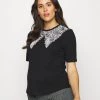 ONLY MATERNITY Donna OLMCOLLIE LIFE COLLAR - T-shirt Con Stampa - Black