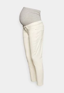 ONLY MATERNITY Donna OLMENEDA MOM - Jeans Tapered Fit - Ecru