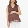 ONLY MATERNITY Donna ÄRMELLOS - Camicetta - Rose Taupe