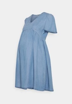ONLY MATERNITY Donna OLMVERA DRESS - Vestito Di Maglina - Medium Blue Denim