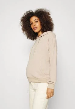 ONLY MATERNITY Donna OLMFEEL LIFE HOOD - Felpa - Hummus
