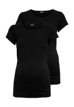 ONLY MATERNITY Donna OLMLOVELY LIFE ONECK 2 PACK - T-shirt Basic - Black