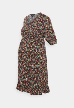 ONLY MATERNITY Donna OLMSIF LIFE WRAP DRESS - Vestito Estivo - Black/autumn Garden Flowers -Negozio al dettaglio ONLY MATERNITY 1d3f0111fc964923a3cea7b5295867e5