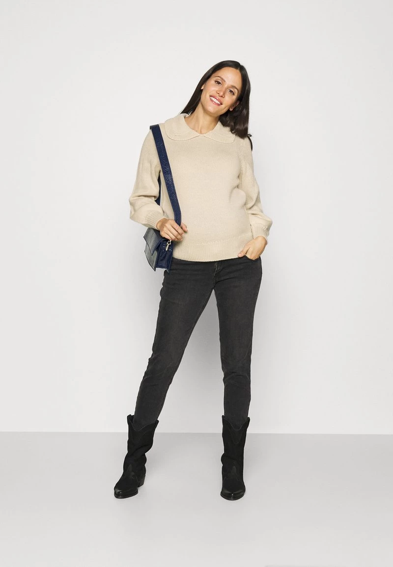 ONLY MATERNITY Donna OLMLEXA COLLAR - Maglione - Pumice Stone 4 ONLY MATERNITY Donna OLMLEXA COLLAR - Maglione - Pumice Stone - immagine 2