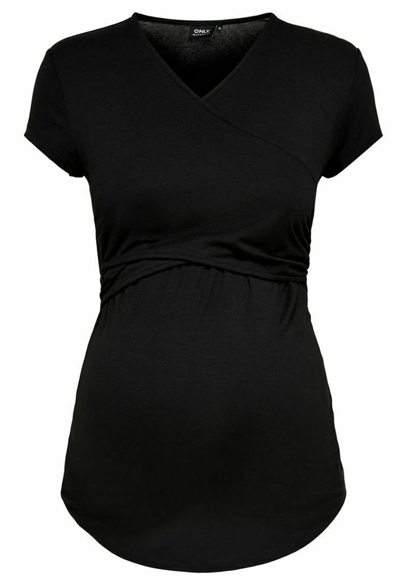 ONLY MATERNITY Donna OLMLISA MATERNITY WRAP - T-shirt Basic - Black 3 ONLY MATERNITY Donna OLMLISA MATERNITY WRAP - T-shirt Basic - Black