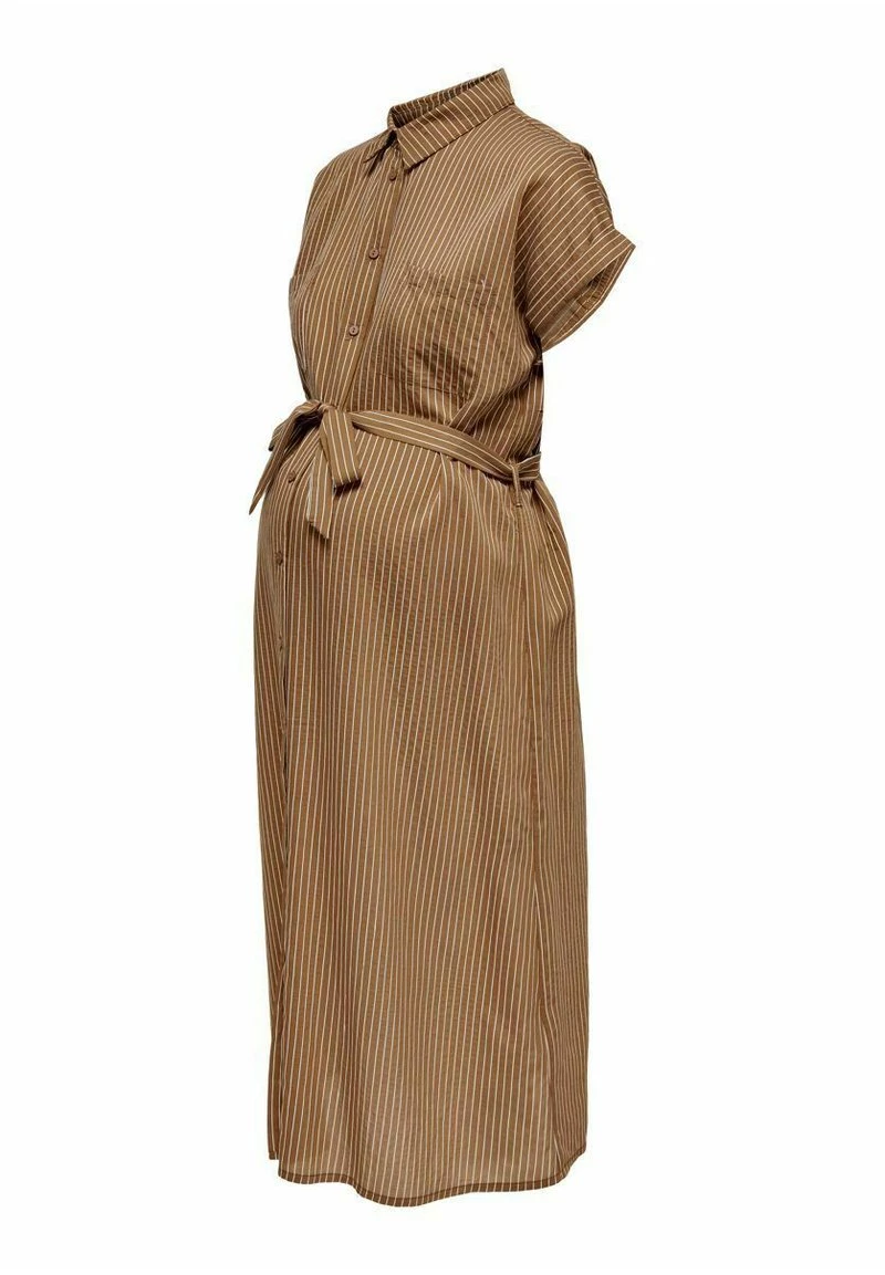 ONLY MATERNITY Donna MAMA KURZÄRMELIGES - Abito A Camicia - Tobacco Brown 4 ONLY MATERNITY Donna MAMA KURZÄRMELIGES - Abito A Camicia - Tobacco Brown - immagine 2