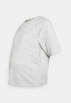ONLY MATERNITY Donna OLMDREAMER LIFE - T-shirt Basic - Light Grey Melange