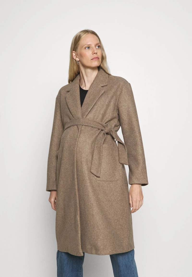 ONLY MATERNITY Donna OLMTRILLION LONG BELT COATIGAN - Cappotto Classico - Brown 3 ONLY MATERNITY Donna OLMTRILLION LONG BELT COATIGAN - Cappotto Classico - Brown