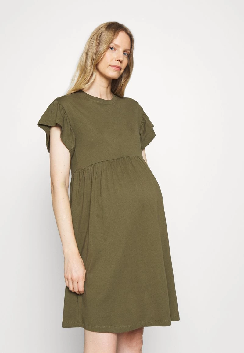 ONLY MATERNITY Donna OLMMAY NEW LIFE CUTLINE DRESS - Vestito Di Maglina - Olive Night 3 ONLY MATERNITY Donna OLMMAY NEW LIFE CUTLINE DRESS - Vestito Di Maglina - Olive Night