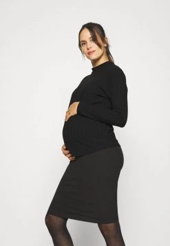 ONLY MATERNITY Donna OLMGINA O NECK - Maglietta A Manica Lunga - Black