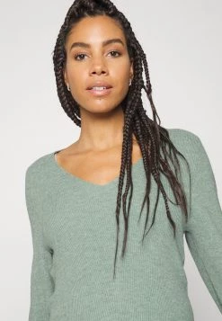 ONLY MATERNITY Donna OLMATIA VNECK CUFF - Maglione - Chinois Green -Negozio al dettaglio ONLY MATERNITY 44b6deb3ef574de3b91ae335a28b9e7f