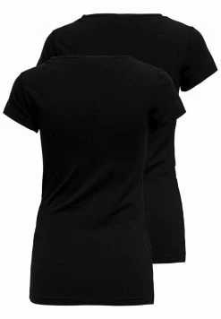 ONLY MATERNITY Donna OLMLOVELY LIFE ONECK 2 PACK - T-shirt Basic - Black -Negozio al dettaglio ONLY MATERNITY 47d020d7d84d443b9e3f9356882647c0