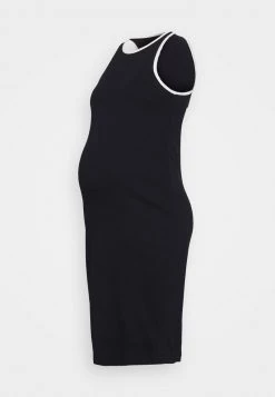 ONLY MATERNITY Donna OLMFENJA CONTRAST DRESS - Vestito Di Maglina - Black