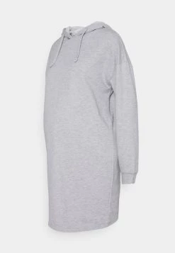 ONLY MATERNITY Donna ONLDREAMER LIFE HOOD DRESS - Vestito Estivo - Light Grey Melange