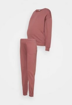 ONLY MATERNITY Donna ONLDREAMER LIFE O NECK PANTS SET - Felpa - Rose Brown