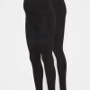 ONLY MATERNITY Donna OLMLOVELY LIFE 2 PACK - Leggings - Black/black