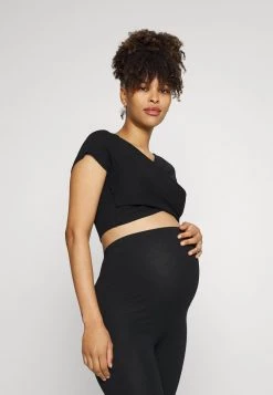 ONLY MATERNITY Donna OLMOLLIE SHORT - T-shirt Con Stampa - Black