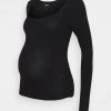 ONLY MATERNITY Donna OLMBALOO SWEET HEART - Maglione - Black