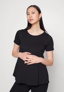 ONLY MATERNITY Donna OLMAYCA PEPLUM - T-shirt Basic - Black -Negozio al dettaglio ONLY MATERNITY 53be87b7db8f48b3b659699caf98dfda