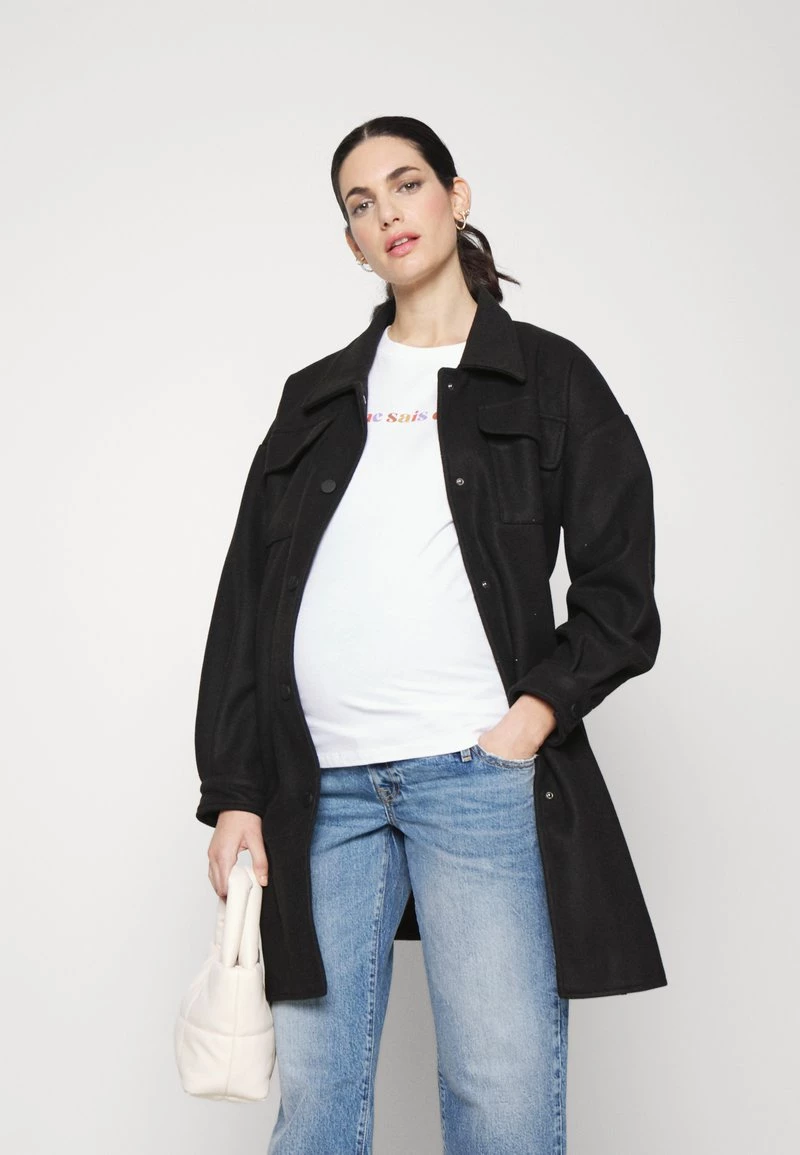 ONLY MATERNITY Donna OLMDAWN SHACKET - Cappotto Classico - Black 6 ONLY MATERNITY Donna OLMDAWN SHACKET - Cappotto Classico - Black - immagine 4