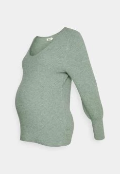 ONLY MATERNITY Donna OLMATIA VNECK CUFF - Maglione - Chinois Green -Negozio al dettaglio ONLY MATERNITY 5545f7d3b68d42aaace6309d55ddafc6