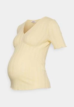 ONLY MATERNITY Donna OLMIBI V NECK - Top - Straw