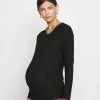 ONLY MATERNITY Donna OLMNELLA - Maglietta A Manica Lunga - Black -Negozio al dettaglio ONLY MATERNITY 62f8350c7b1048d7985baad14db627eb