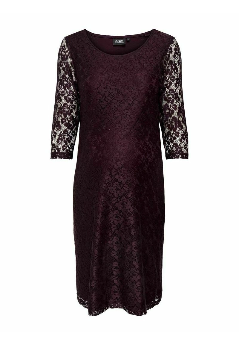 ONLY MATERNITY Donna KLEID SPITZE - Vestito Lungo - Winetasting 3 ONLY MATERNITY Donna KLEID SPITZE - Vestito Lungo - Winetasting