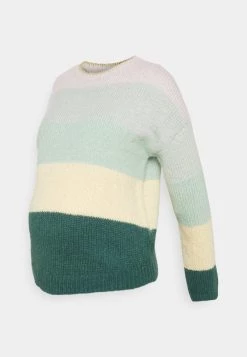 ONLY MATERNITY Donna OLMSONJA LIFE O NECK - Maglione - Mallard Green/mellow Yellow/frosty Green/pumice Stone -Negozio al dettaglio ONLY MATERNITY 64af934cc54b42abaa557735be45720d