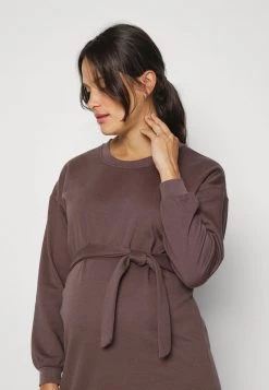 ONLY MATERNITY Donna OLMADELE LIFE LONG BELT DRESS - Vestito Di Maglina - Brown -Negozio al dettaglio ONLY MATERNITY 666e9aea7e174ad69642eada01ce8462