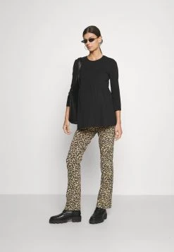 ONLY MATERNITY Donna OLMSANDRA LIFE 2-PACK - Leggings - Black/zebra Dark Shadow