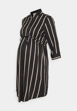 ONLY MATERNITY Donna OLMTAMARI SHIRT DRESS - Abito A Camicia - Black
