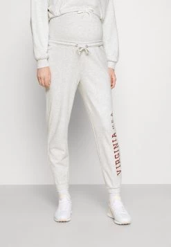 ONLY MATERNITY Donna OLMESSA LIFE PANT - Pantaloni Sportivi - Mottled Light Grey