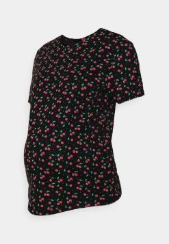 ONLY MATERNITY Donna OLMCHEERIES TEE - T-shirt Con Stampa - Black