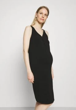 ONLY MATERNITY Donna OLMSALLY CALF DRESS - Vestito Di Maglina - Black