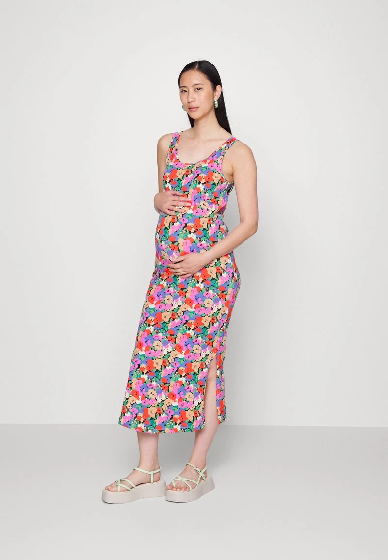 ONLY MATERNITY Donna OLMCAROLA SLIT DRESS - Vestito Di Maglina - Fiery Red 3 ONLY MATERNITY Donna OLMCAROLA SLIT DRESS - Vestito Di Maglina - Fiery Red