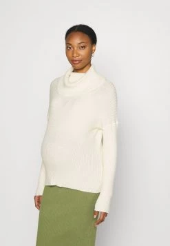 ONLY MATERNITY Donna OLMKATIA COWLNECK - Maglione - White