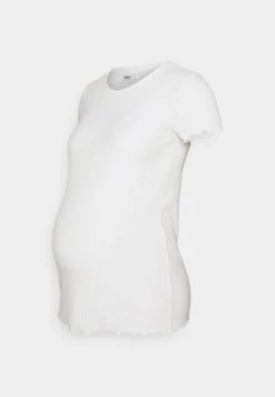 ONLY MATERNITY Donna OLMEMMA - T-shirt Basic - Cloud Dancer