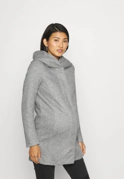 ONLY MATERNITY Donna OLMSEDONA LIGHT COAT - Cappotto Invernale - Light Grey Melange