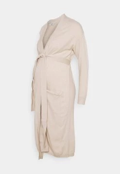 ONLY MATERNITY Donna OLMCOZY LONG - Cardigan - Pumice Stone Melange