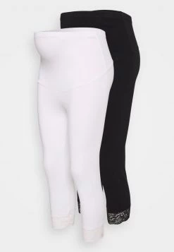ONLY MATERNITY Donna OLMLOVELYCALF 2 PACK - Leggings - Black