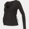 ONLY MATERNITY Donna OLMNELLA WRAP - Maglietta A Manica Lunga - Black -Negozio al dettaglio ONLY MATERNITY a14ebba0b49746e29567cdc0882af2c5