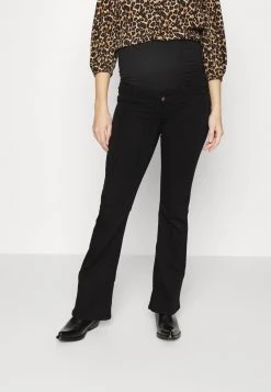 ONLY MATERNITY Donna OLMHELLA LIFE RETRO - Jeans A Zampa - Black