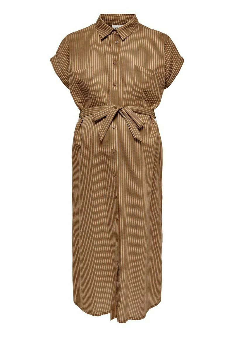 ONLY MATERNITY Donna MAMA KURZÄRMELIGES - Abito A Camicia - Tobacco Brown 3 ONLY MATERNITY Donna MAMA KURZÄRMELIGES - Abito A Camicia - Tobacco Brown