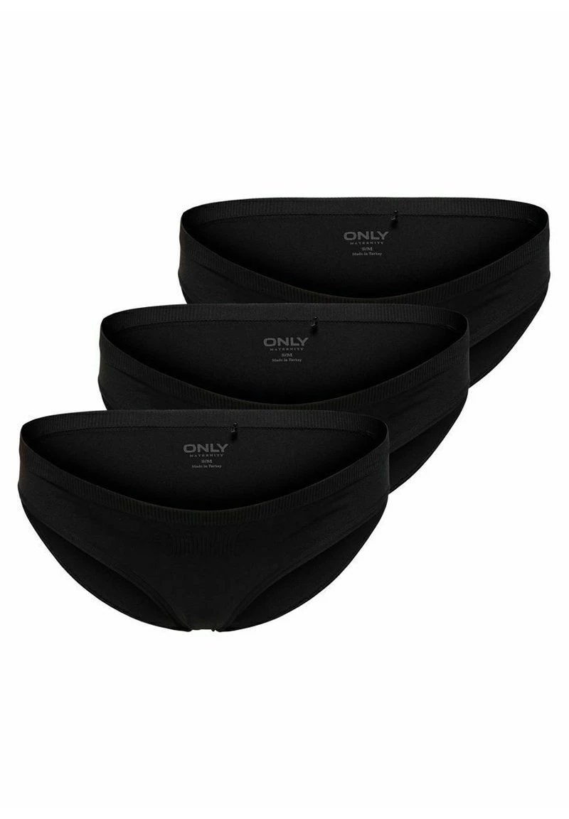 ONLY MATERNITY Donna PACK OF 3 HIPSTER - Slip - Black 3 ONLY MATERNITY Donna PACK OF 3 HIPSTER - Slip - Black