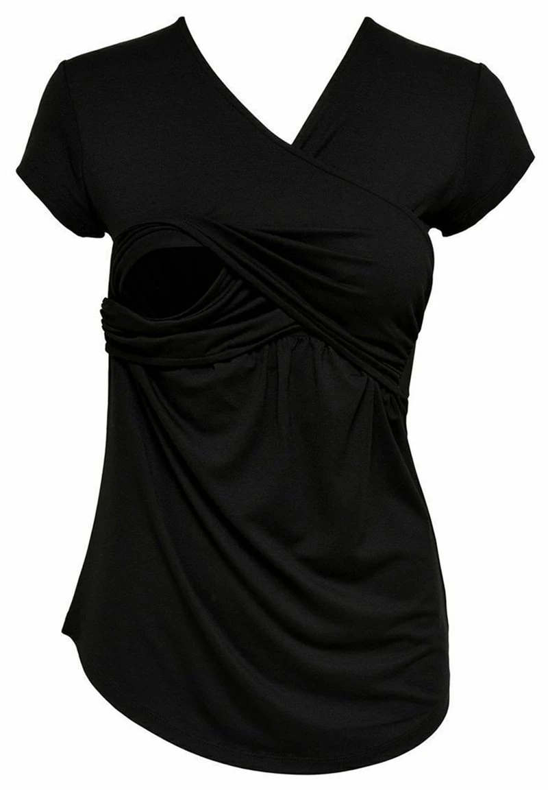 ONLY MATERNITY Donna OLMLISA MATERNITY WRAP - T-shirt Basic - Black 7 ONLY MATERNITY Donna OLMLISA MATERNITY WRAP - T-shirt Basic - Black - immagine 5