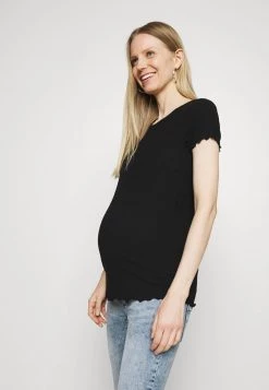 ONLY MATERNITY Donna OLMEMMA - T-shirt Basic - Black
