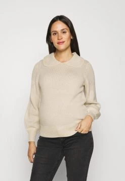 ONLY MATERNITY Donna OLMLEXA COLLAR - Maglione - Pumice Stone