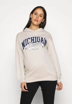 ONLY MATERNITY Donna OLMDREAMER LIFE OVERSIZED HOOD - Felpa Con Cappuccio - Pumice Stone