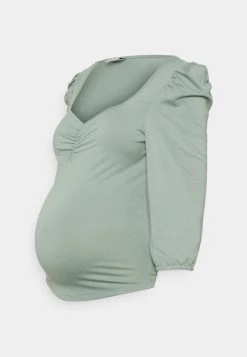 ONLY MATERNITY Donna OLMMEYA SOLID - Maglietta A Manica Lunga - Chinois Green